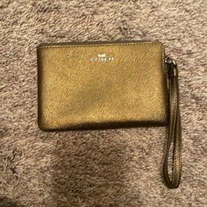 Coach pewter wristlet